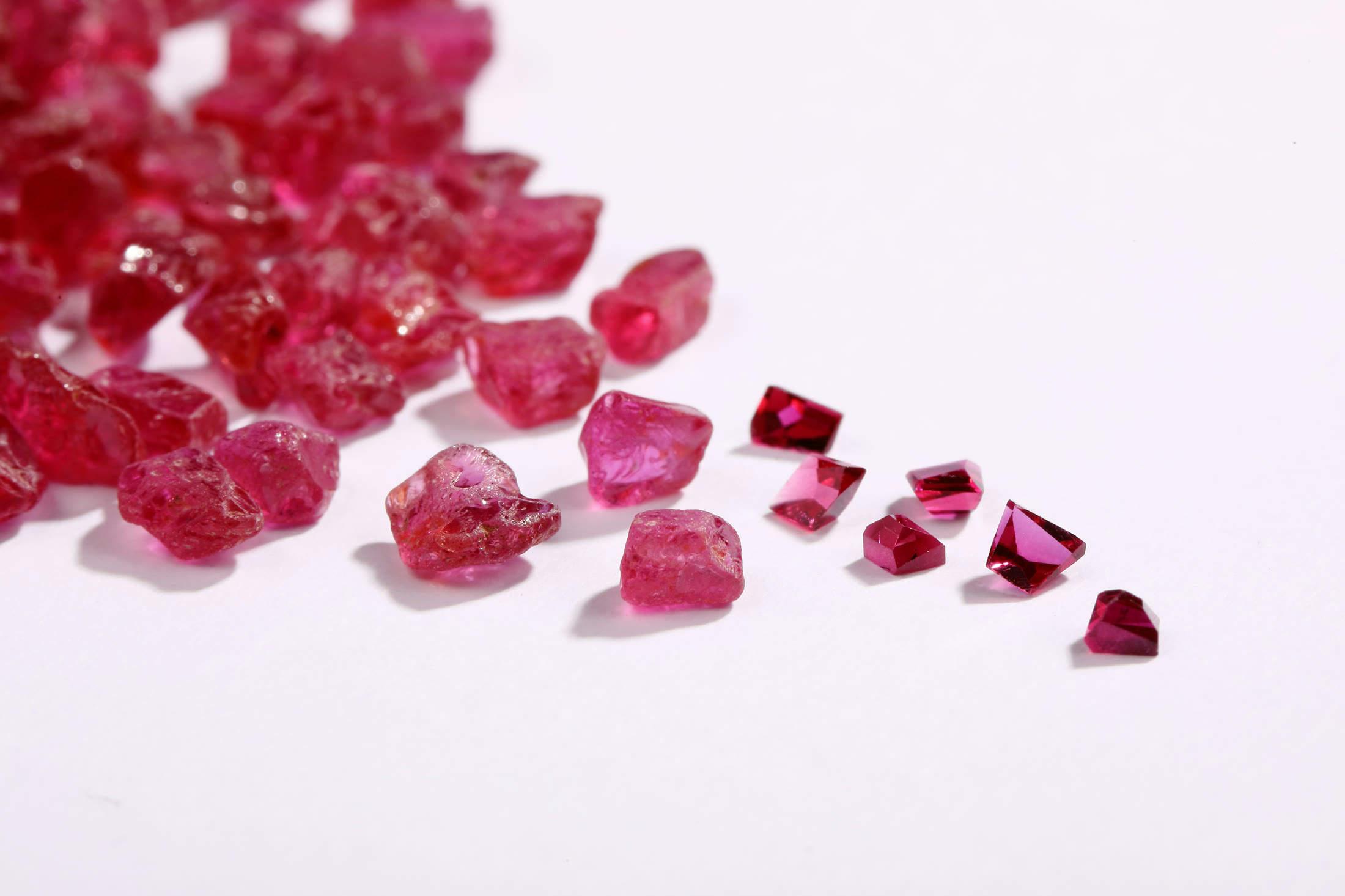 Colored stones at the Bangkok facility