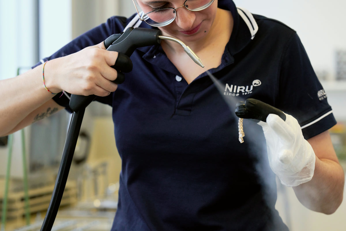 A NIRU colleague at work in the workshop